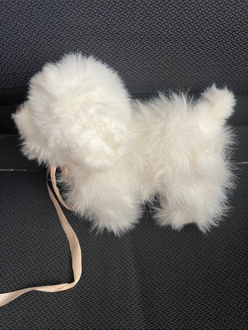 Plush White Fluffy Puppy Stuffed Animal - Soft Comfort Toy
